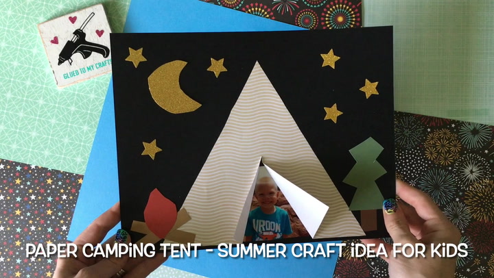 Paper tent craft idea for summer camp plans