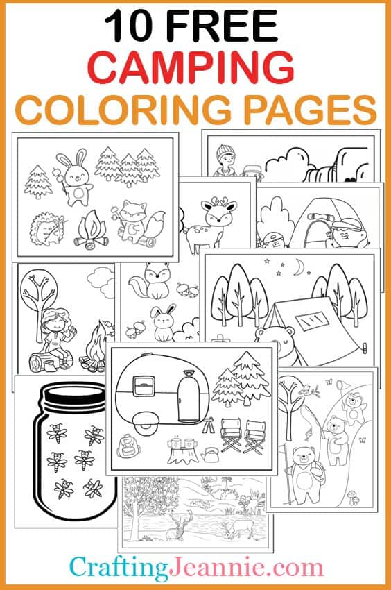 Camping coloring pages free printable