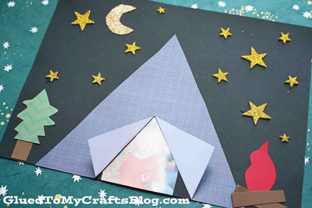 Paper tent craft idea for summer camp plans