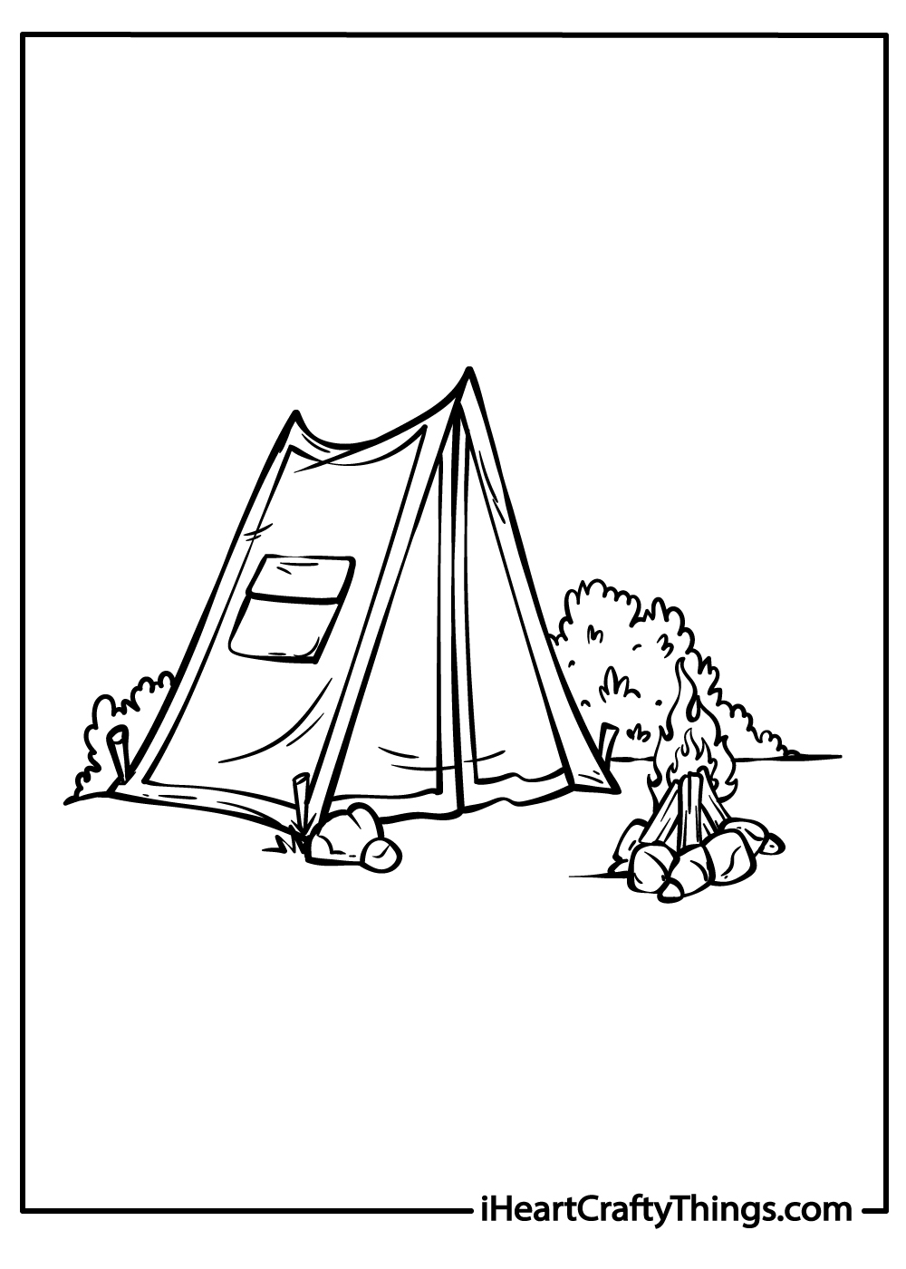 Camping coloring pages free printables