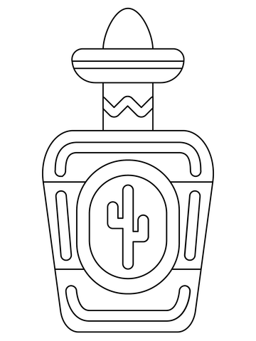 Tequila bottle coloring page free printable coloring pages