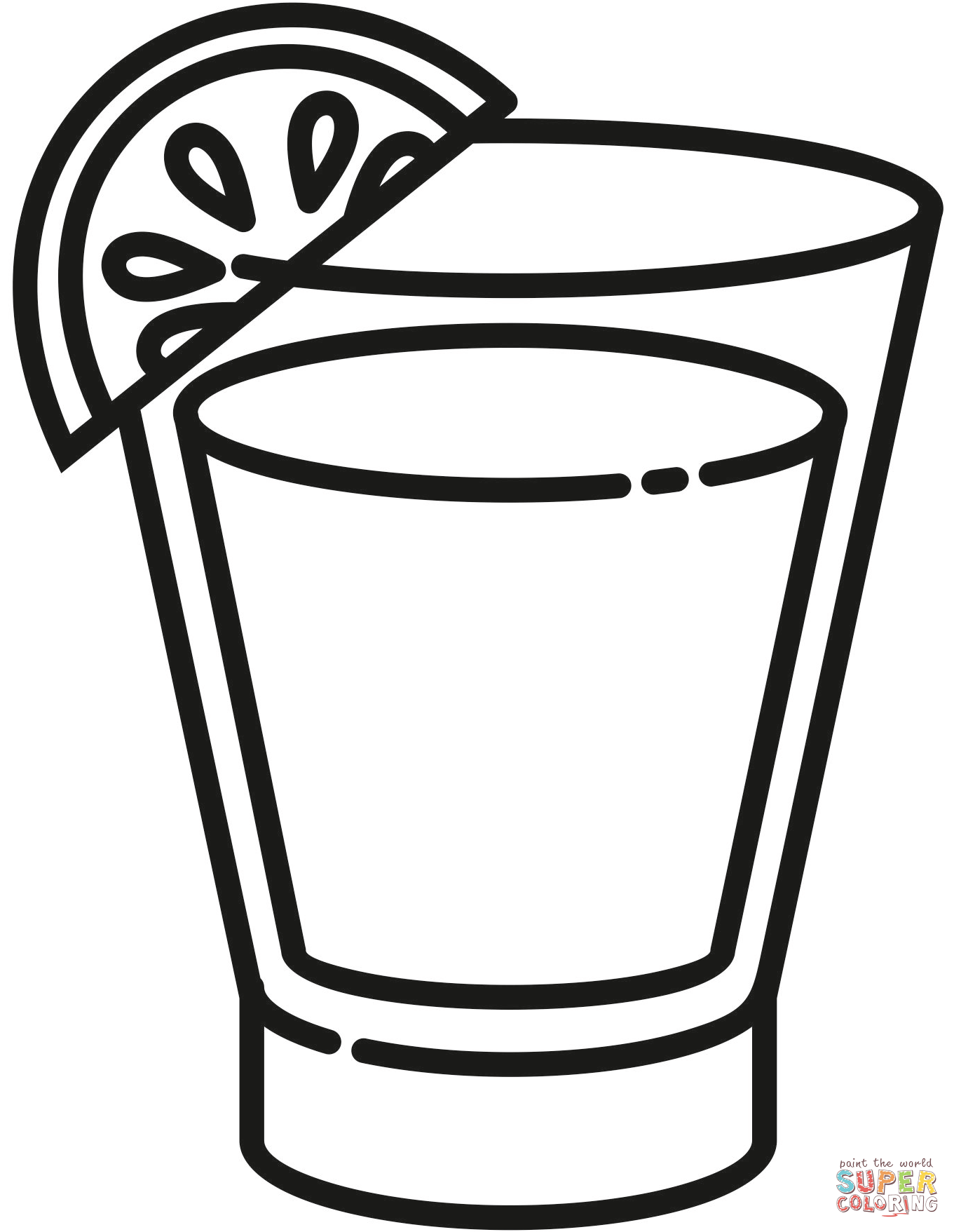 Tequila shot coloring page free printable coloring pages