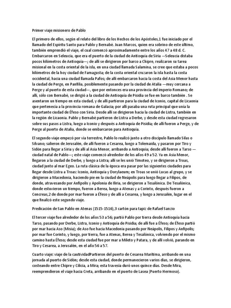 Primer viaje misionero de pablo pdf