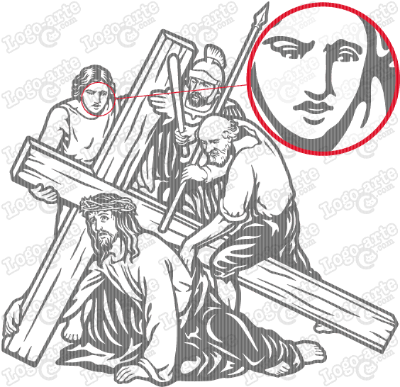 ª estaciãn del viacrucis tradicional vectorizada para corte