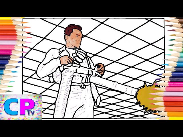 Terminator coloring pagesarnold schwarzenegger as a terminatorjim yosef alex skrindo