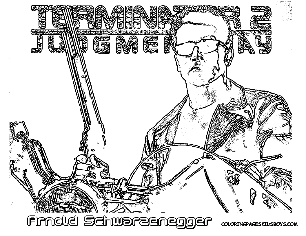 Terminator terminator male sketch coloring pages