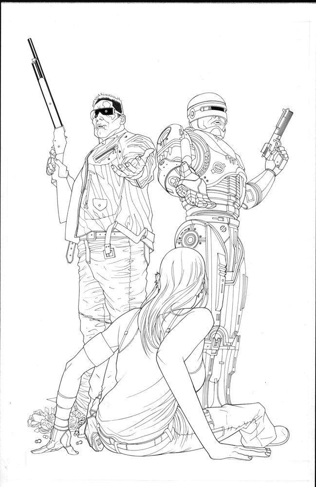 Terminator robocop inks by gatchatom on