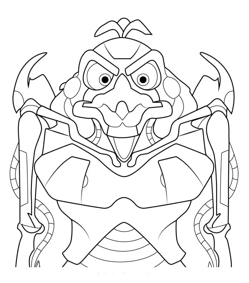 Terminator chica fnaf coloring page