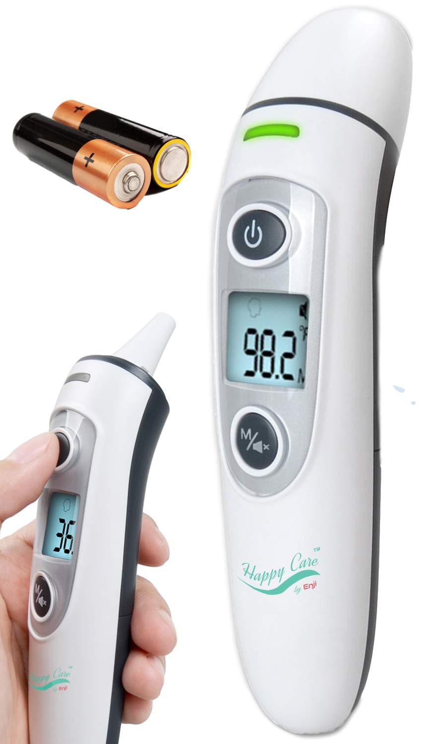 Baby childrens adult ear and forehead digital thermometer