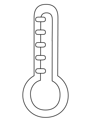 Thermometer emoji coloring page free printable coloring pages