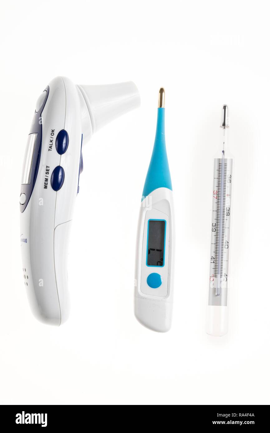 Clinical thermometer cut out stock images pictures