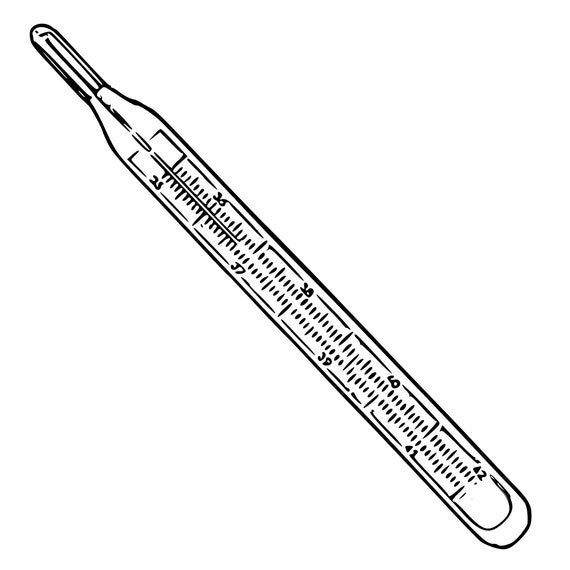 Glass thermometer svg png and jpeg included license free