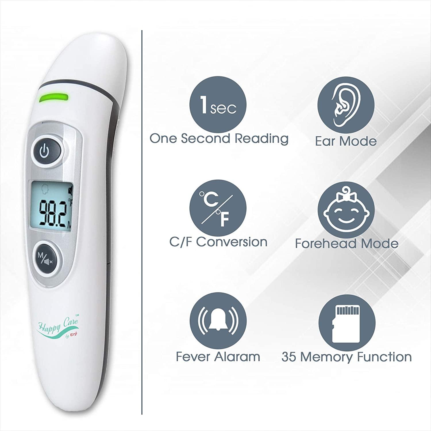 Baby childrens adult ear and forehead digital thermometer