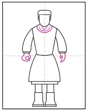 Easy how to draw a terracotta warrior and warrior coloring page