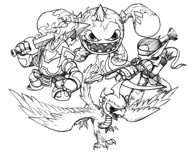 Coloring pages skylanders