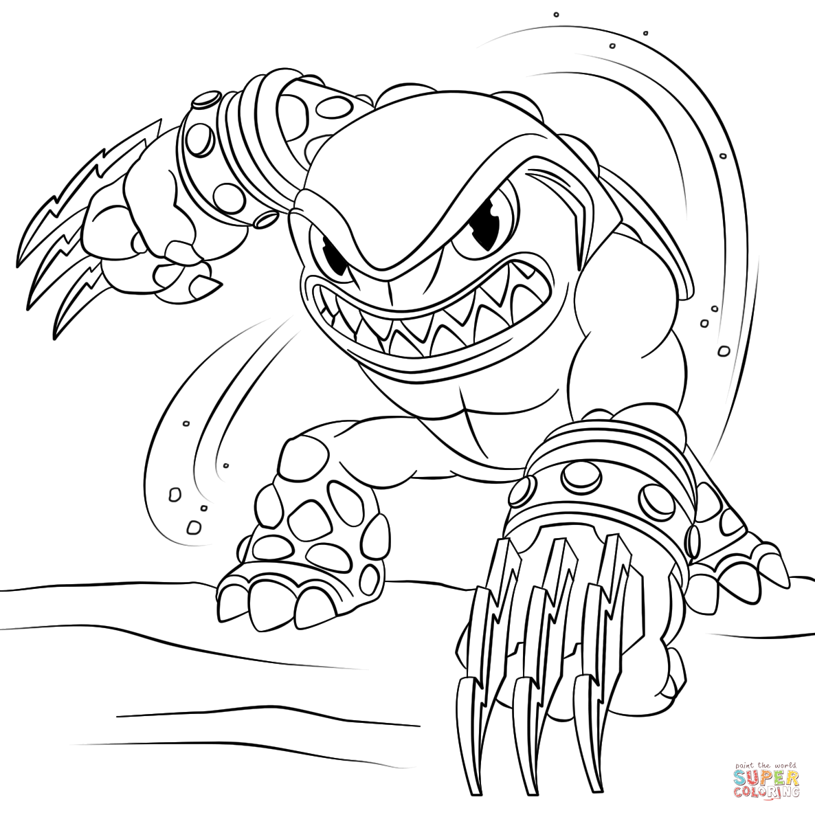 Skylanders terrafin coloring page free printable coloring pages