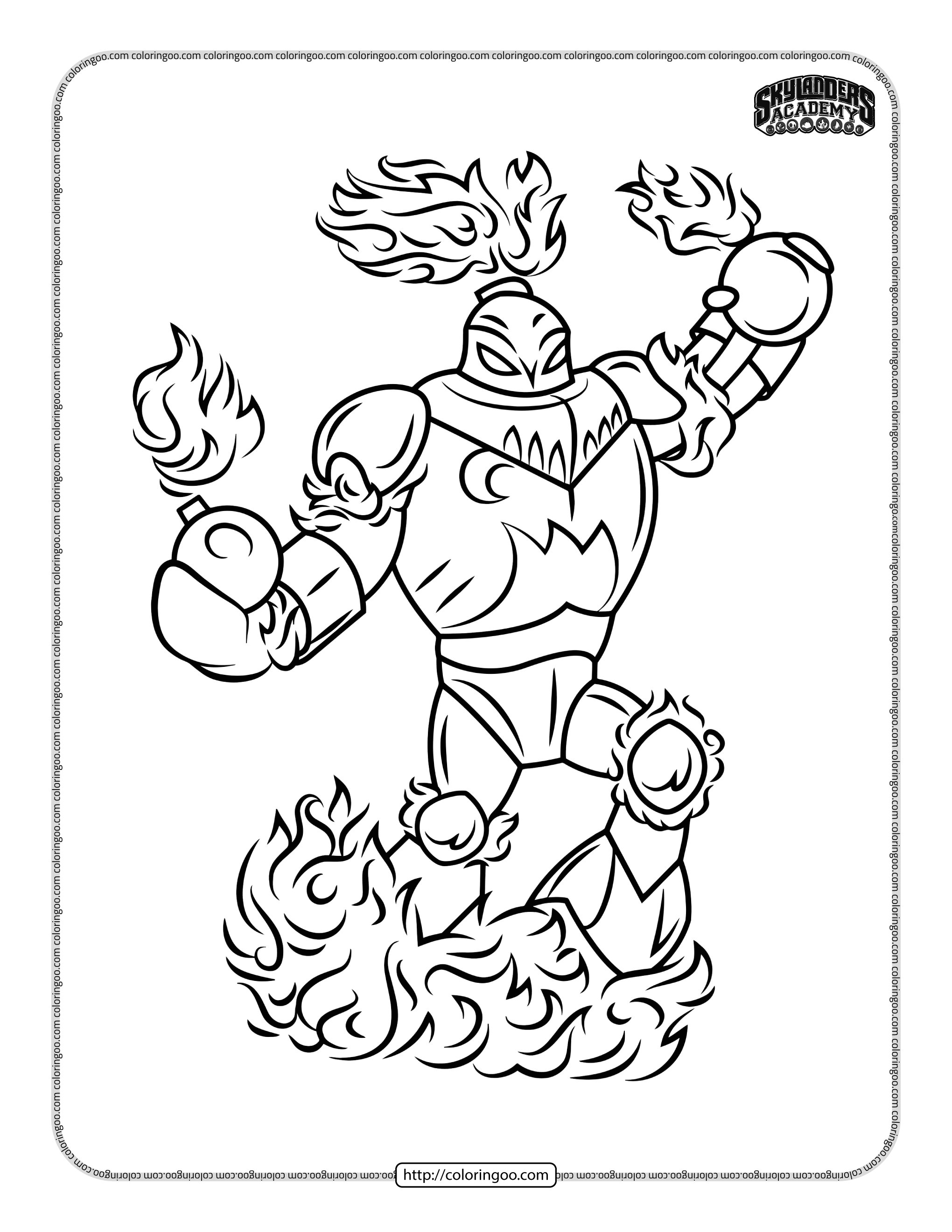 Skylanders blast zone coloring pages