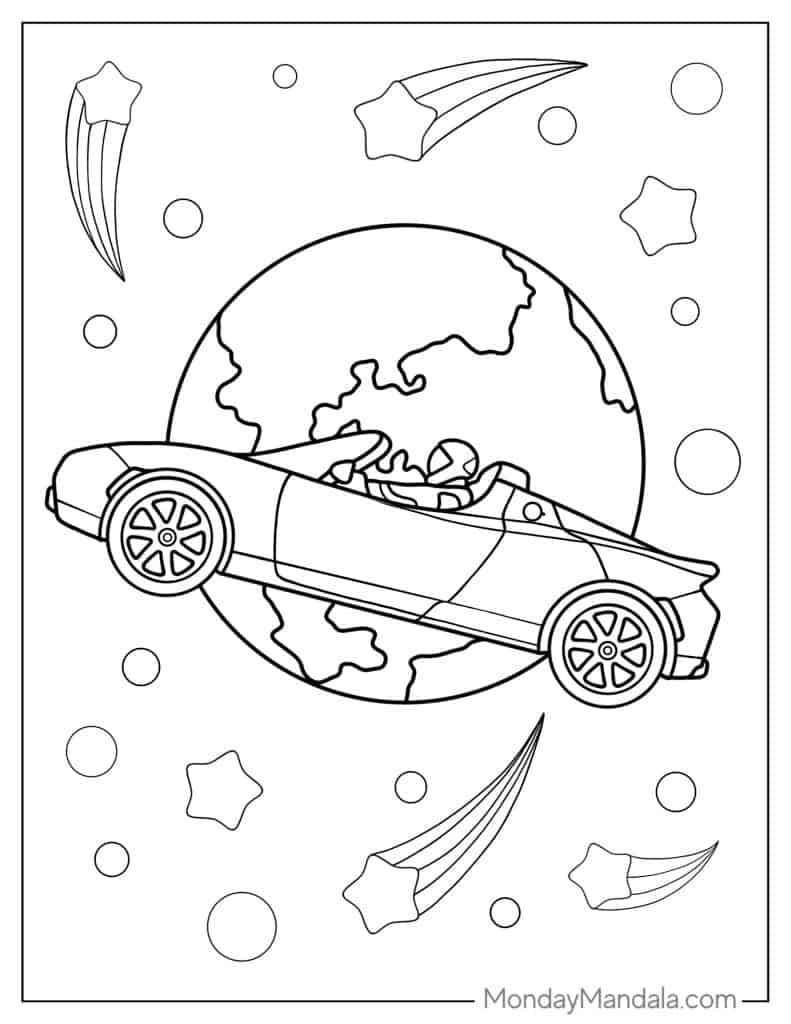 Tesla coloring pages free pdf printables