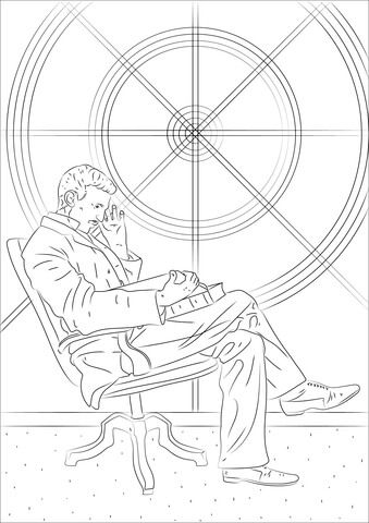 Nikola tesla coloring page nikola tesla coloring pages tesla