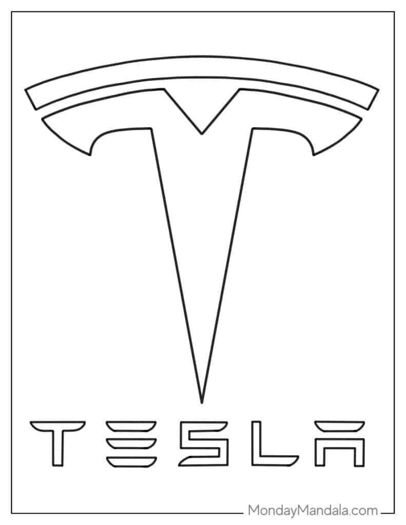 Tesla coloring pages free pdf printables