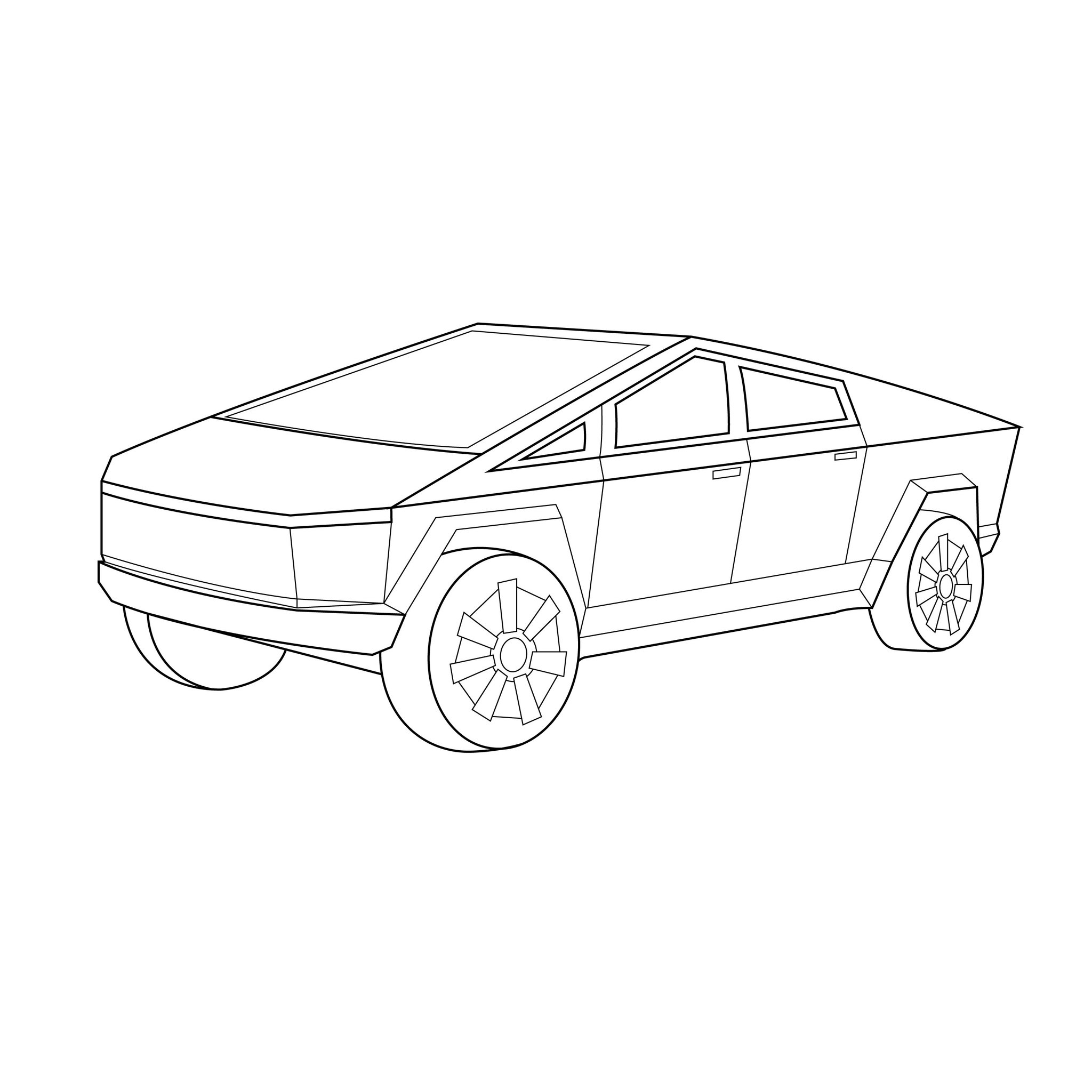 The line art collection on x a simple line art of the latest tesla cybertruck the first truck from the brand and its uses monoplane design tesla teslatruck teslacybertruck line art lineart