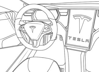 Tesla coloring pages to print and print online