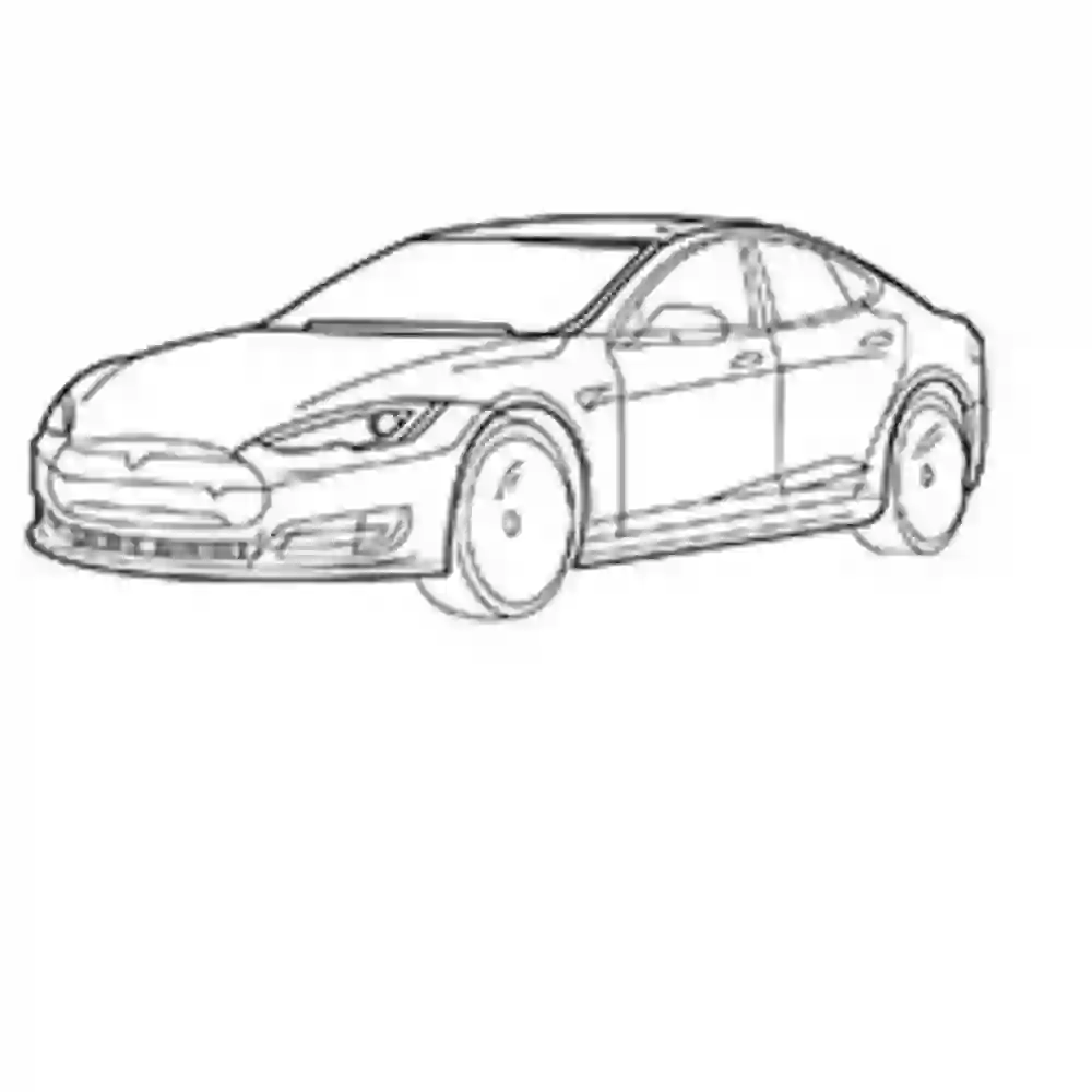 How to draw a tesla in simple steps for beginners