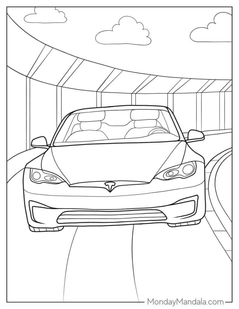 Tesla coloring pages free pdf printables