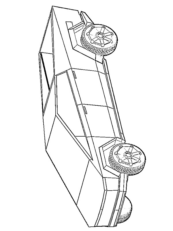 Tesla cybertruck coloring page