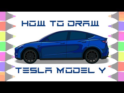 How to draw tesla odel y coloring page for kids