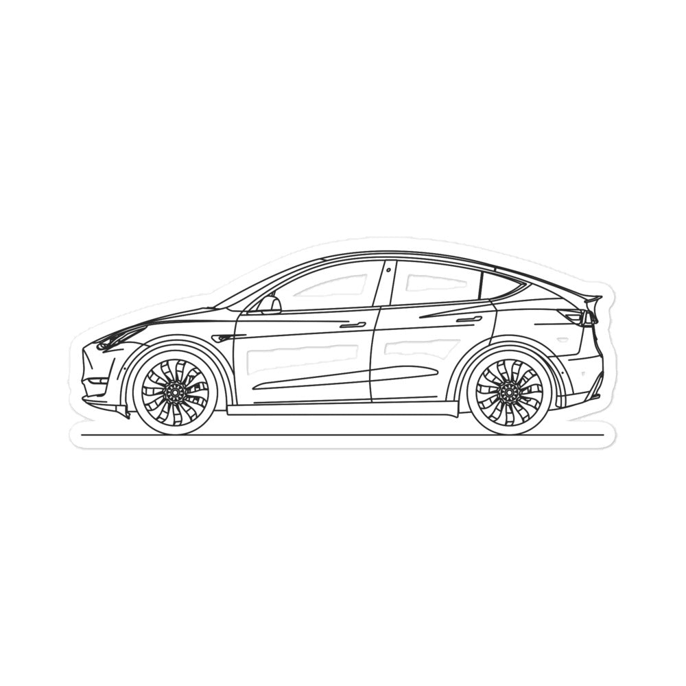 Tesla model y sticker â artlines design