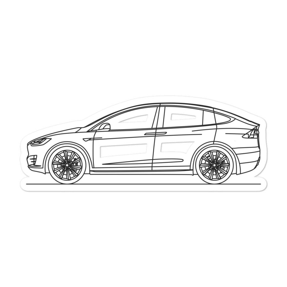 Tesla model x sticker â artlines design