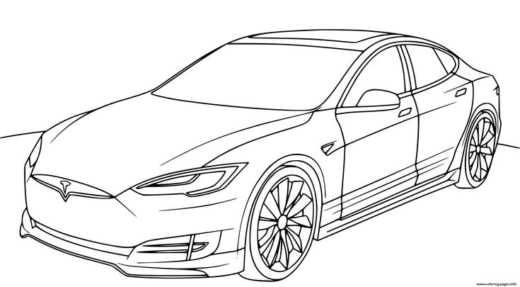 Tesla model s coloring page printable cars coloring pages tesla model s tesla