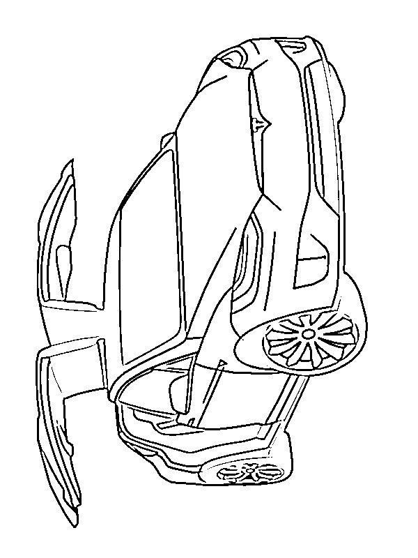 Tesla model x coloring page