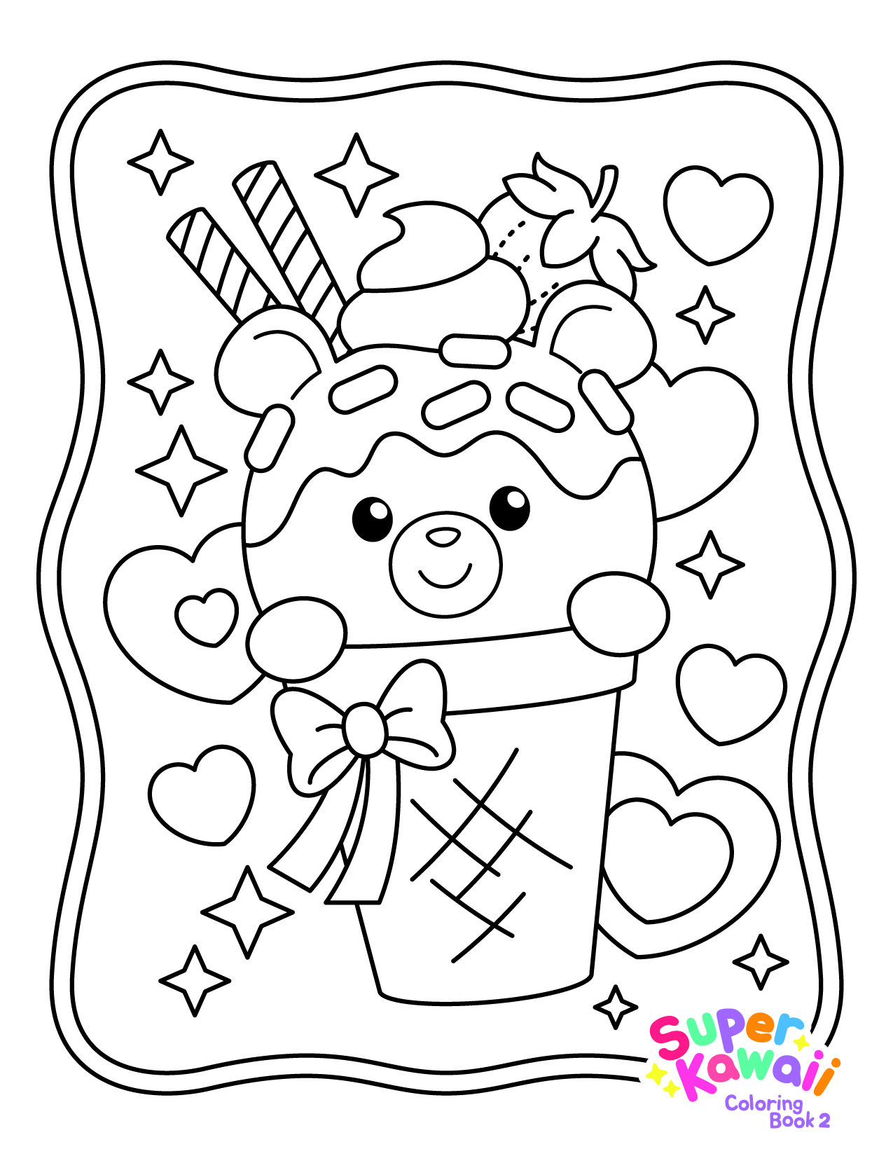 Sharing some kawaii coloring pages i made please feel free to print and color them rkawaii