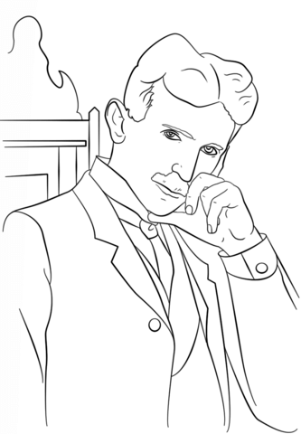 Nikola tesla coloring page free printable coloring pages