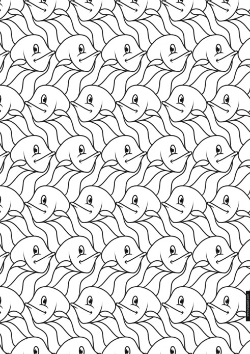 Free printable tessellation coloring pages