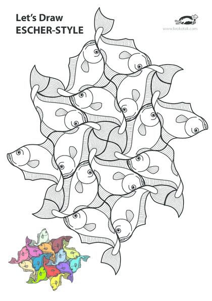 Printables for kids school art projects escher art tessellation art