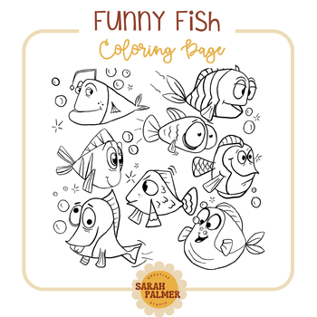 Fish coloring pages tpt