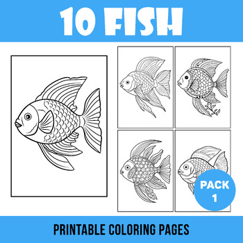 Fish coloring pages tpt