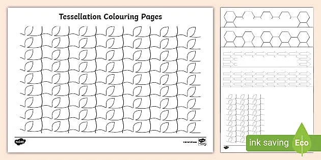 Tessellation colouring pages teacher made