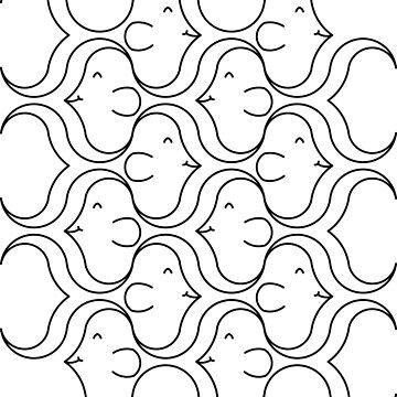 Coloring fish tessellation kids t