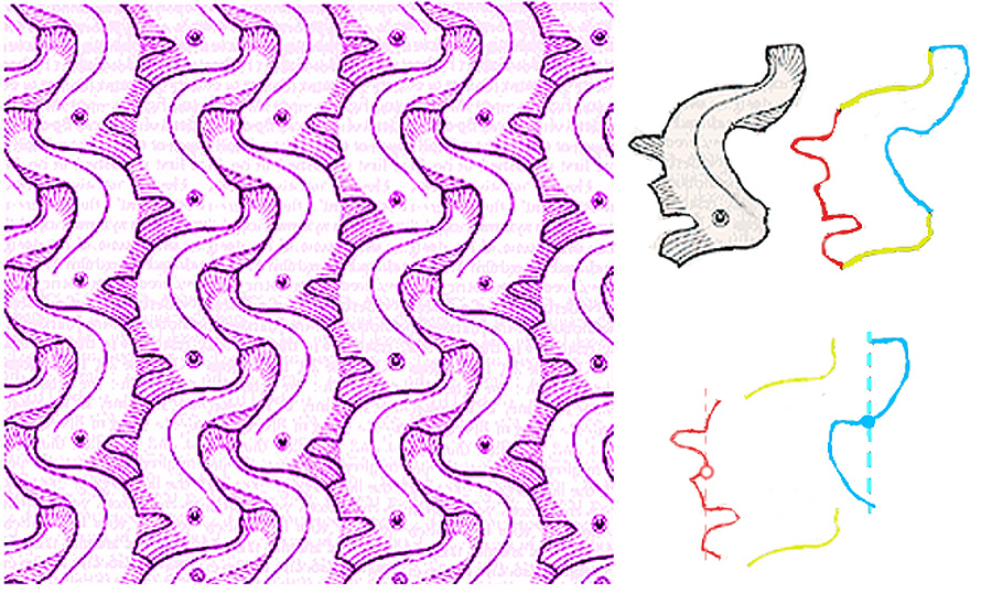 Tessellations optical illusions