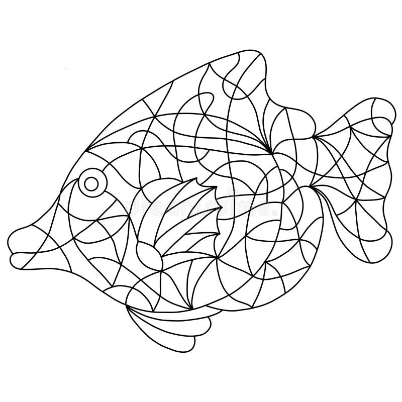 Mosaic fish outline stock illustrations â mosaic fish outline stock illustrations vectors clipart