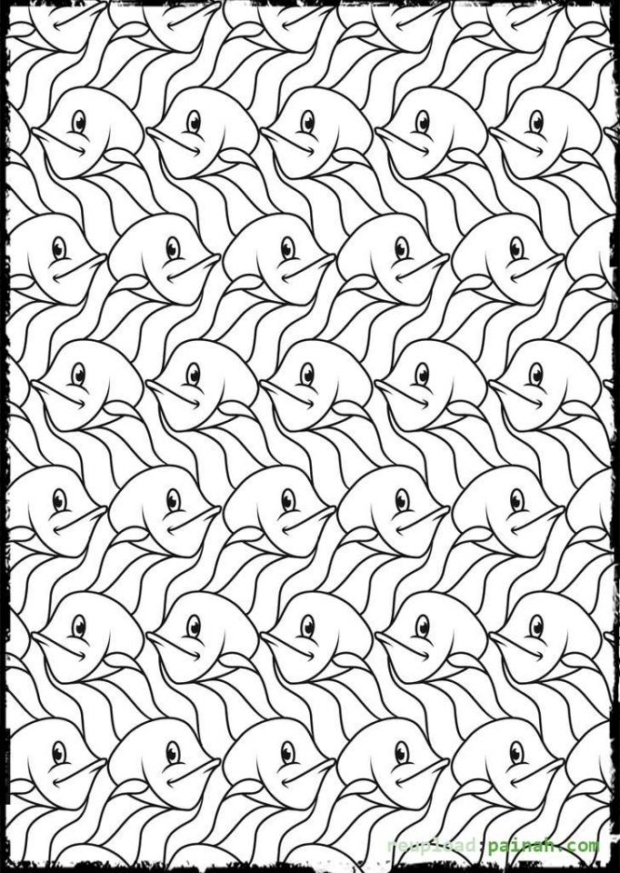 Get this free tessellation coloring pages for adults wbvv