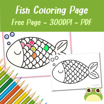 Fish coloring pages tpt