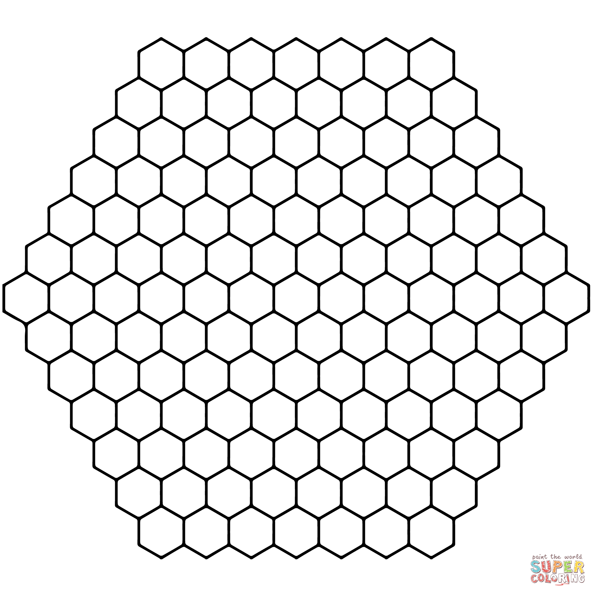 Honeyb tessellation coloring page free printable coloring pages