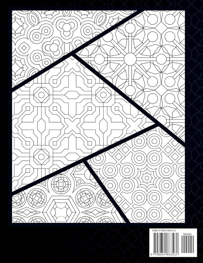 The tessellation coloring book mindless geometric patterns and shapes for adults relaxation benloway ch books