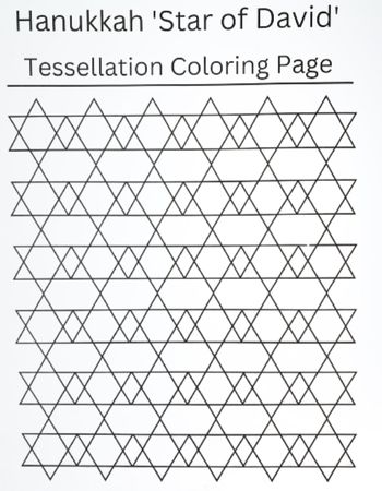 Hanukkah star of david tessellation math art