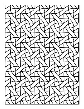 Tessellation coloring pages